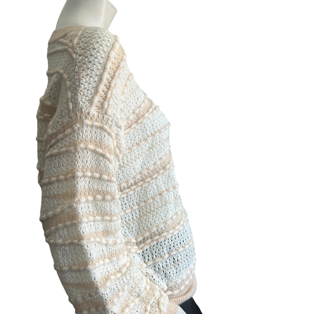 Anthropologie Open-Stitch Checkered Sweater Size Small - Picture 8 of 13
